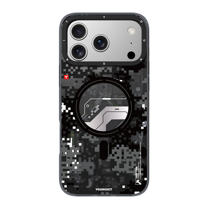Apple iPhone 17 Pro Kılıf M-Safe Şarj Özellikli Youngkit Camouflage Sykell Serisi Kapak