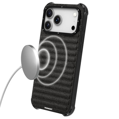 iPhone 17 Pro Kılıf M-safe Şarj Özellikli Youngkit Canvas Serisi Kapak