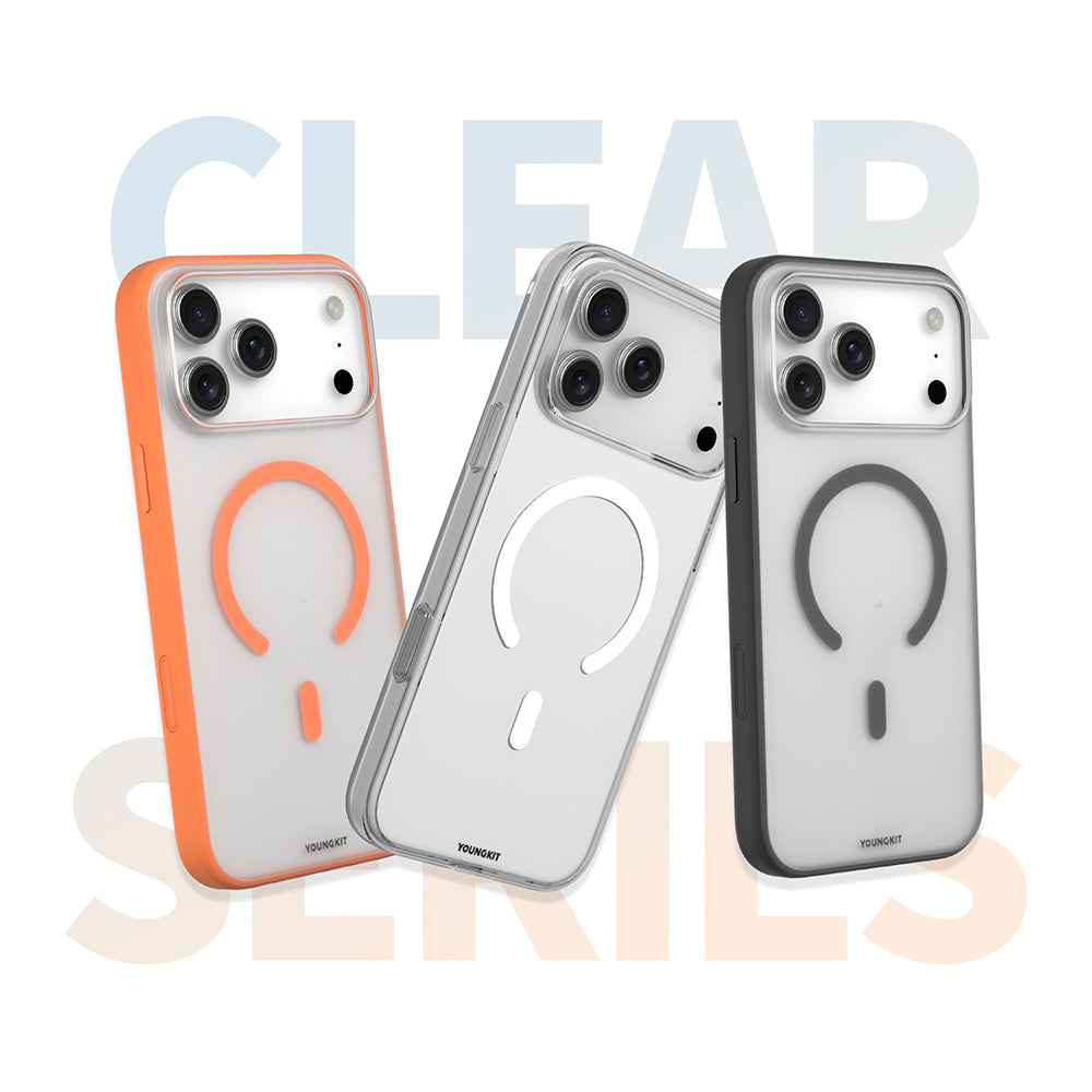 iPhone 17 Pro Kılıf M-safe Şarj Özellikli Youngkit Clear Serisi Kapak