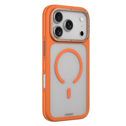 iPhone 17 Pro Kılıf M-safe Şarj Özellikli Youngkit Rock Sand Serisi Kapak