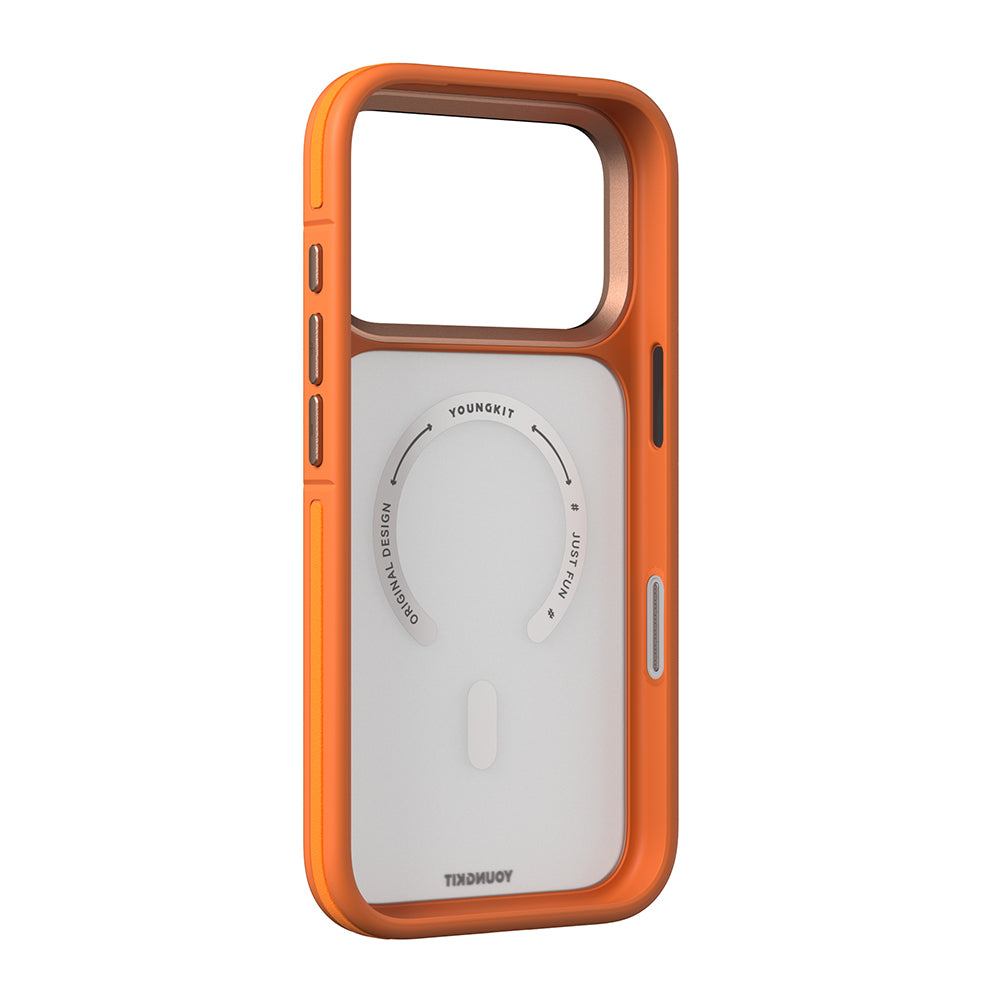 iPhone 17 Pro Kılıf M-safe Şarj Özellikli Youngkit Rock Sand Serisi Kapak