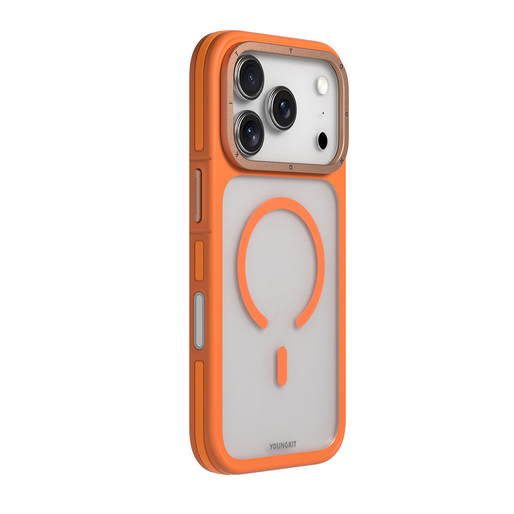 iPhone 17 Pro Kılıf M-safe Şarj Özellikli Youngkit Rock Sand Serisi Kapak