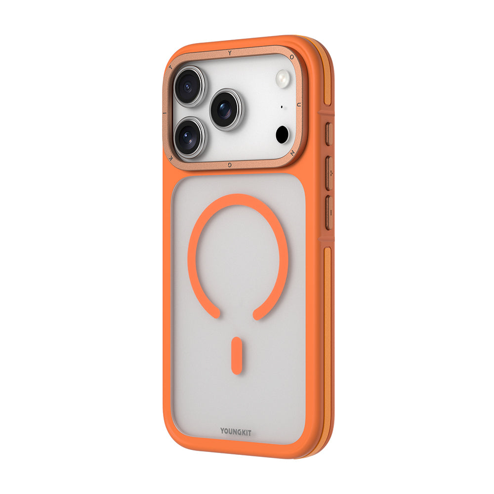 iPhone 17 Pro Kılıf M-safe Şarj Özellikli Youngkit Rock Sand Serisi Kapak