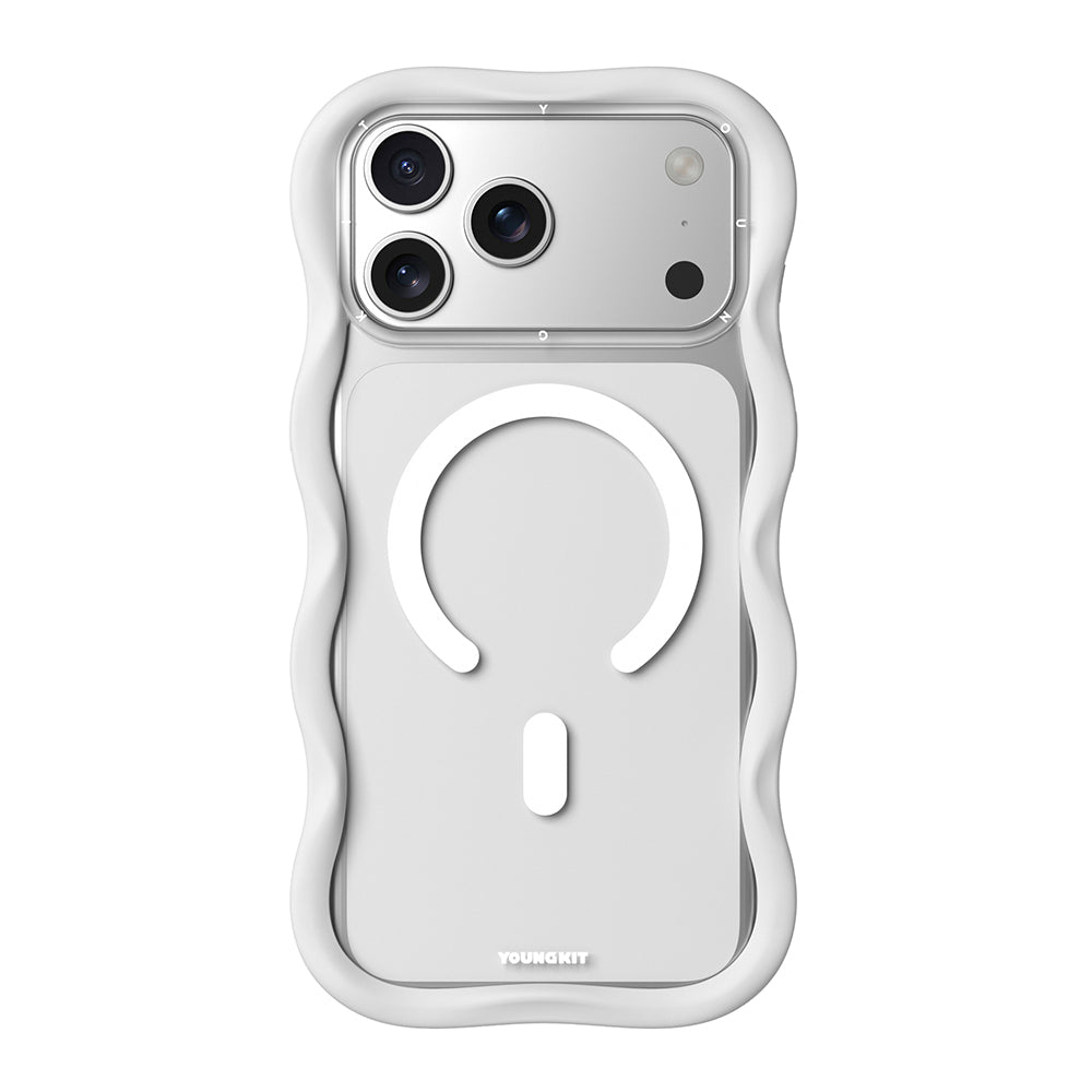 iPhone 17 Pro Kılıf M-safe Şarj Özellikli Youngkit Wave Clear Serisi Kapak