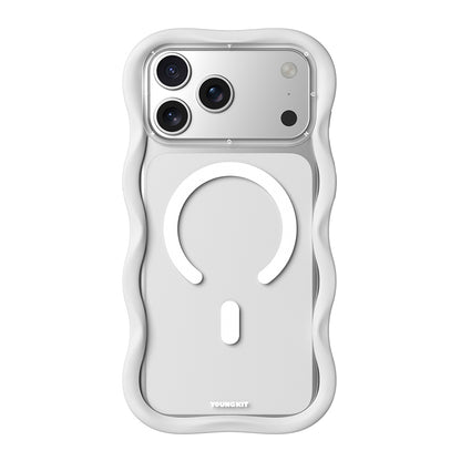 iPhone 17 Pro Kılıf M-safe Şarj Özellikli Youngkit Wave Clear Serisi Kapak