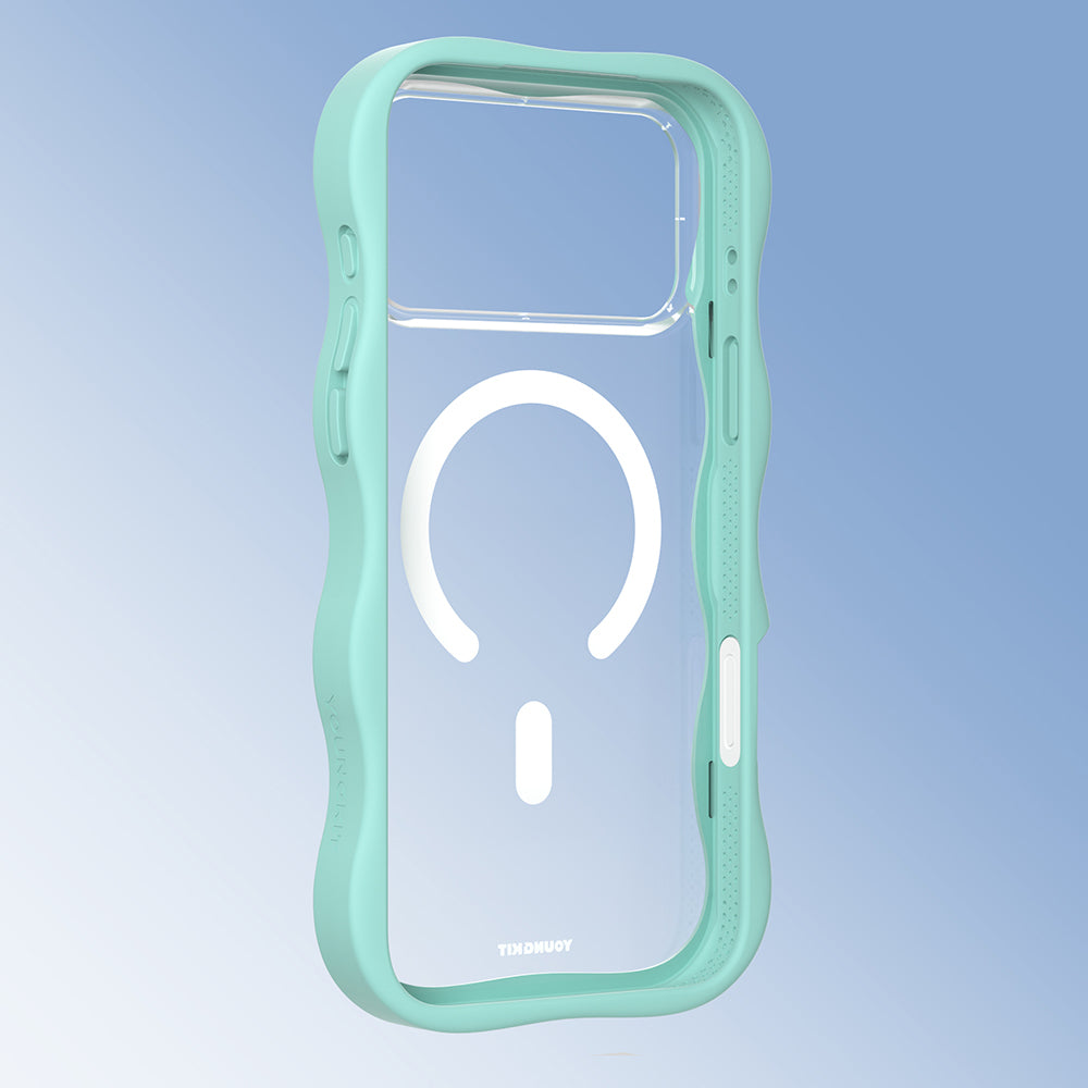 iPhone 17 Pro Kılıf M-safe Şarj Özellikli Youngkit Wave Clear Serisi Kapak