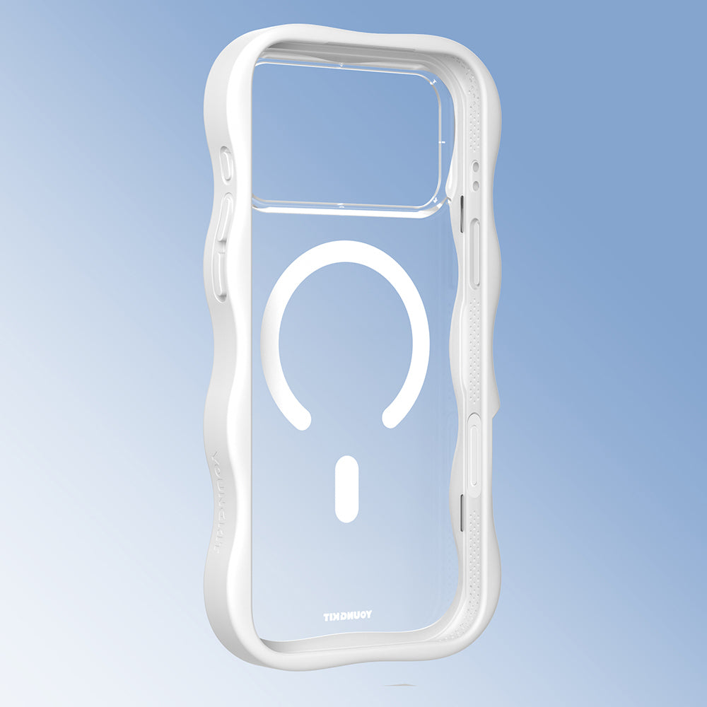 iPhone 17 Pro Kılıf M-safe Şarj Özellikli Youngkit Wave Clear Serisi Kapak