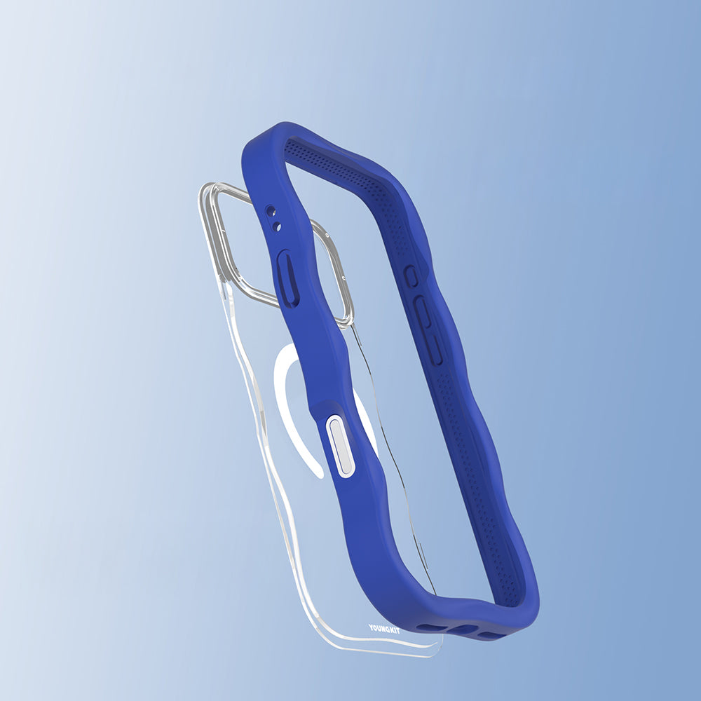 iPhone 17 Pro Kılıf M-safe Şarj Özellikli Youngkit Wave Clear Serisi Kapak
