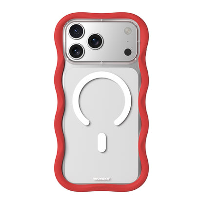 iPhone 17 Pro Kılıf M-safe Şarj Özellikli Youngkit Wave Clear Serisi Kapak