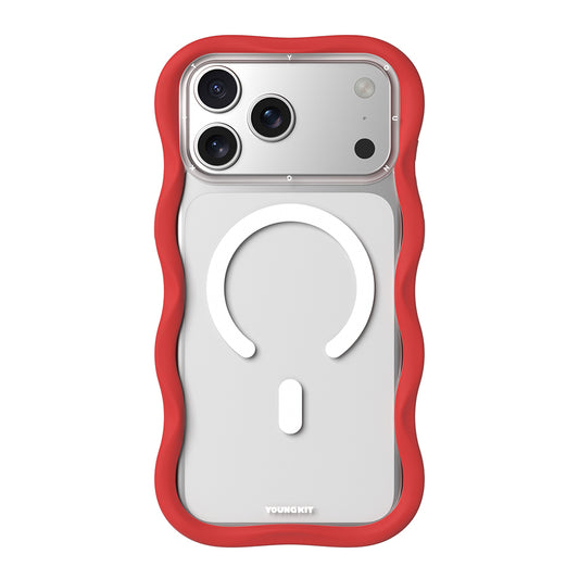 iPhone 17 Pro Kılıf M-safe Şarj Özellikli Youngkit Wave Clear Serisi Kapak