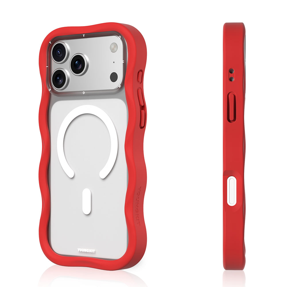 iPhone 17 Pro Kılıf M-safe Şarj Özellikli Youngkit Wave Matte Serisi Kapak