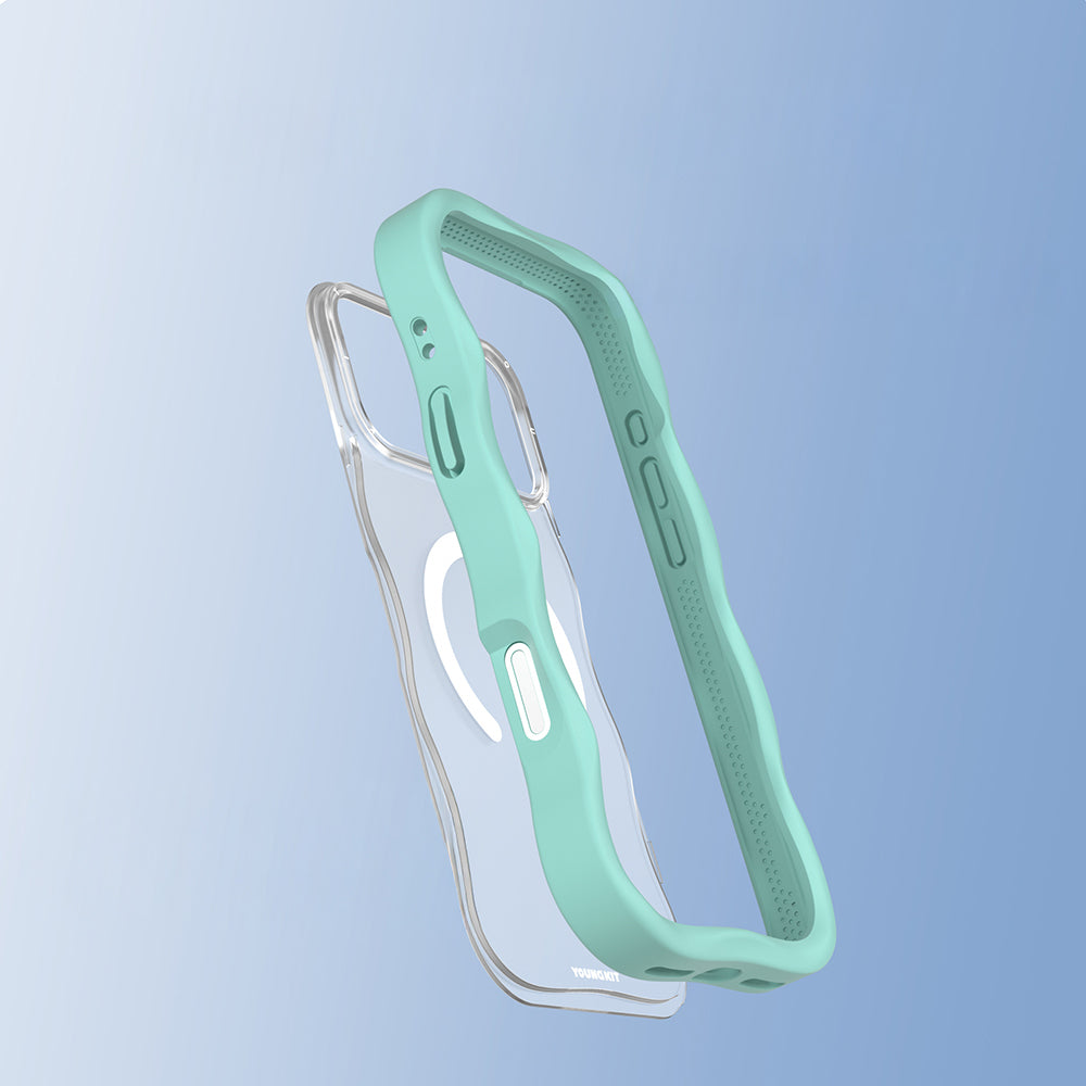 iPhone 17 Pro Kılıf M-safe Şarj Özellikli Youngkit Wave Matte Serisi Kapak