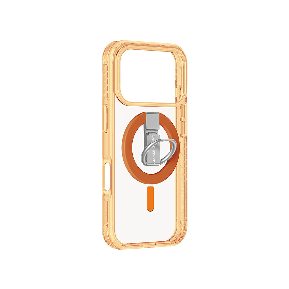 iPhone 17 Pro Kılıf M-safe Şarj Özellikli Yüzük Standlı Amazingthing Titan Pro Serisi Kapak