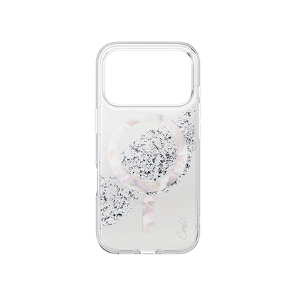 iPhone 17 Pro Kılıf M-safe Şarj Parlak Kristal Desenli Coehl Crystelle Kapak