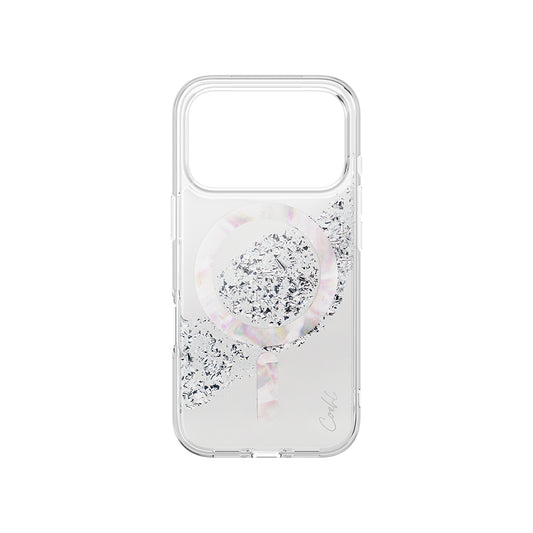 iPhone 17 Pro Kılıf M-safe Şarj Parlak Kristal Desenli Coehl Crystelle Kapak