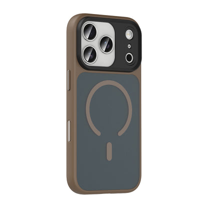 Apple iPhone 17 Pro Kılıf Mat Arka Yüzey Wireless Şarj Özellikli Zore Flet M-safe Kapak