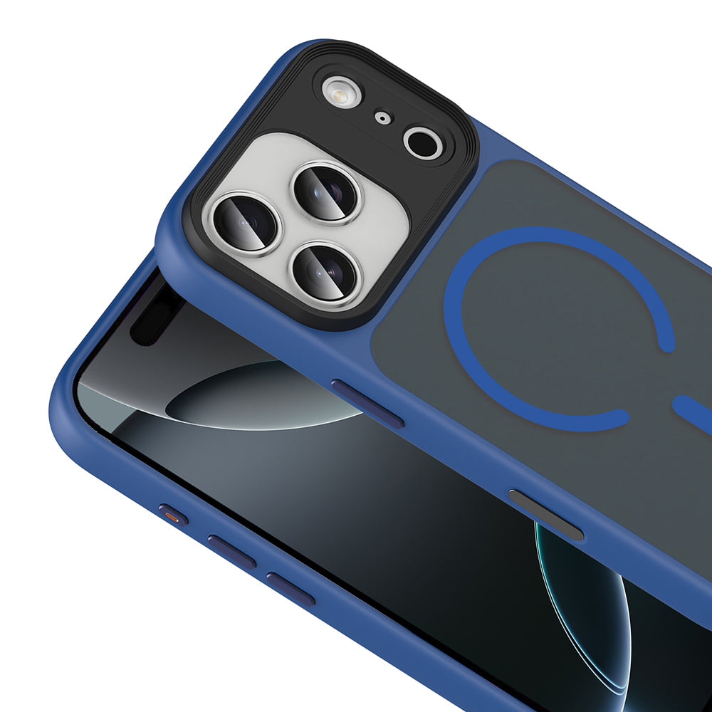 Apple iPhone 17 Pro Kılıf Mat Arka Yüzey Wireless Şarj Özellikli Zore Flet M-safe Kapak
