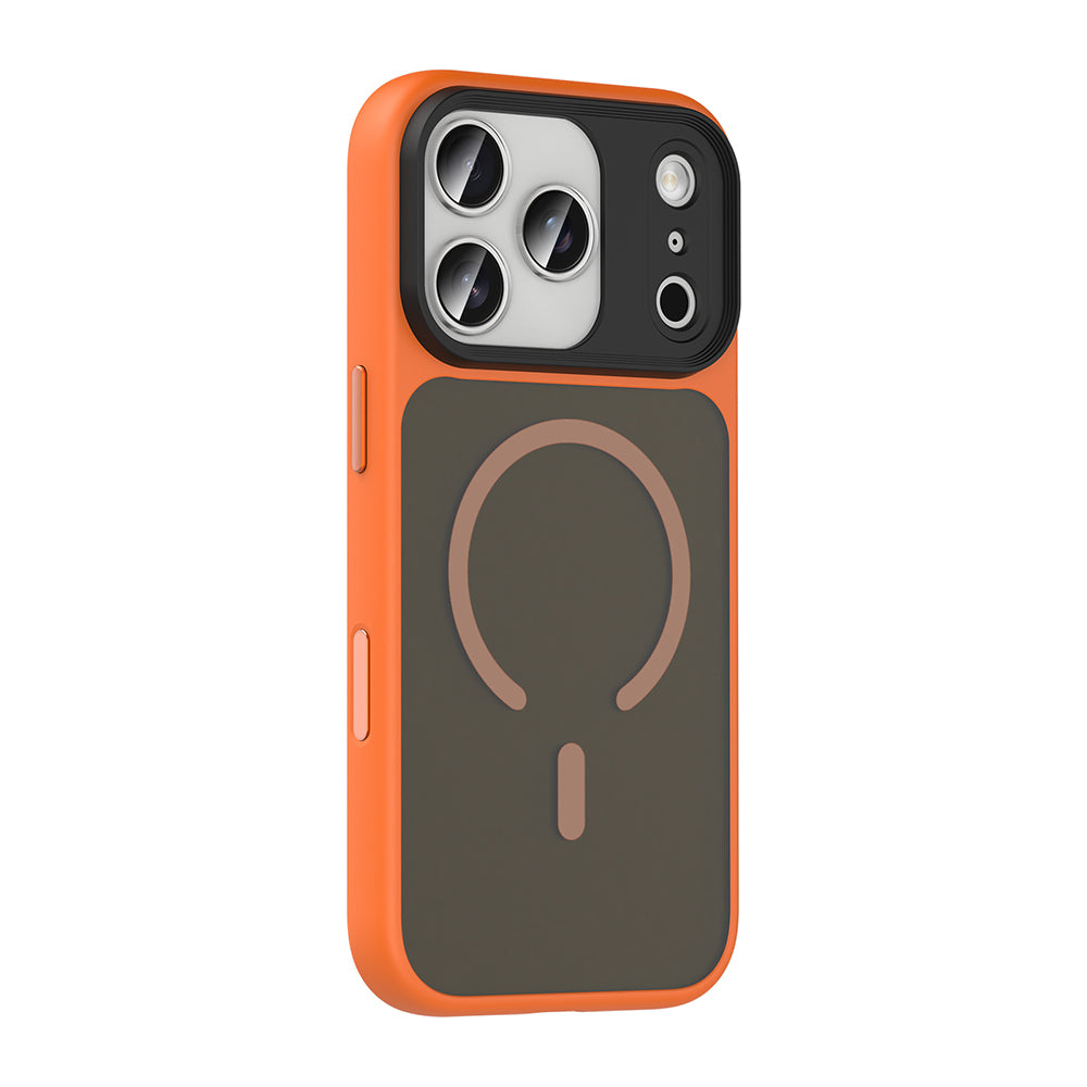 Apple iPhone 17 Pro Kılıf Mat Arka Yüzey Wireless Şarj Özellikli Zore Flet M-safe Kapak