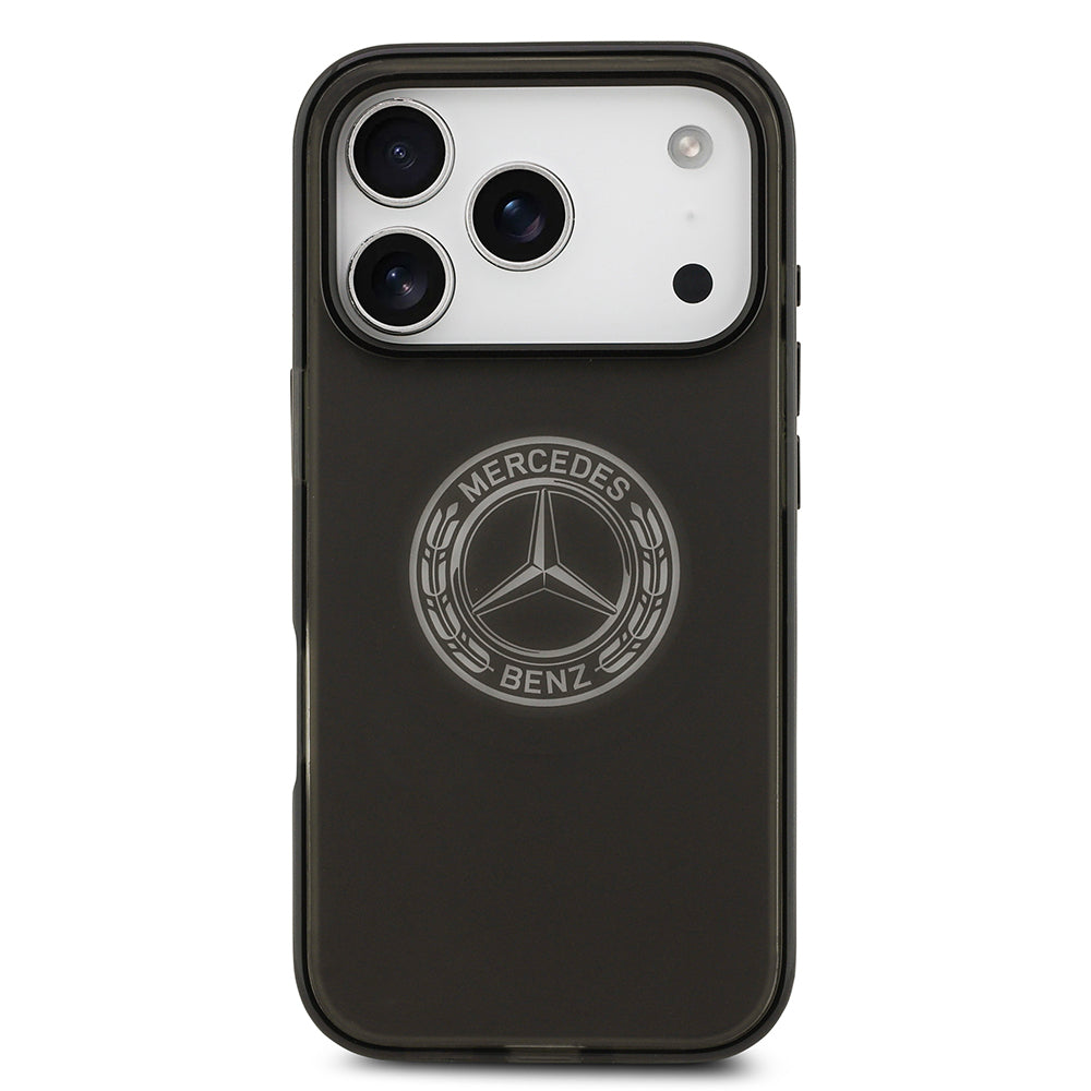 iPhone 17 Pro Kılıf Mercedes Benz Orjinal Lisanslı M-safe Şarj Özellikli Buzlu PC Nostaljik Yıldız Dizayn Kapak