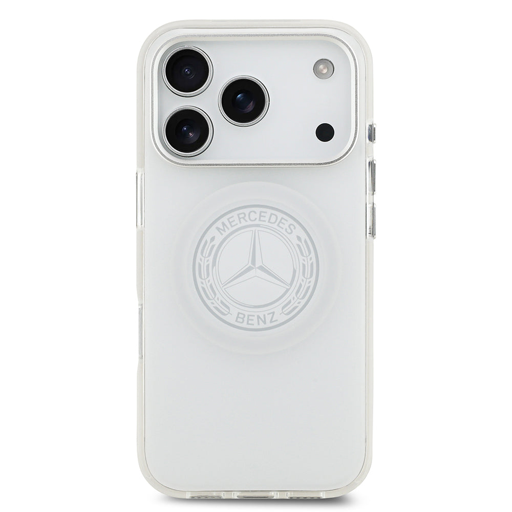 iPhone 17 Pro Kılıf Mercedes Benz Orjinal Lisanslı M-safe Şarj Özellikli Buzlu PC Nostaljik Yıldız Dizayn Kapak