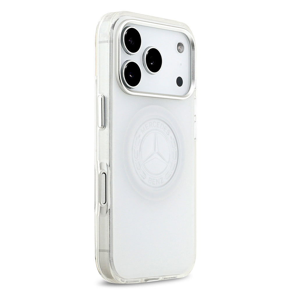 iPhone 17 Pro Kılıf Mercedes Benz Orjinal Lisanslı M-safe Şarj Özellikli Buzlu PC Nostaljik Yıldız Dizayn Kapak