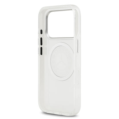 iPhone 17 Pro Kılıf Mercedes Benz Orjinal Lisanslı M-safe Şarj Özellikli Buzlu PC Nostaljik Yıldız Dizayn Kapak