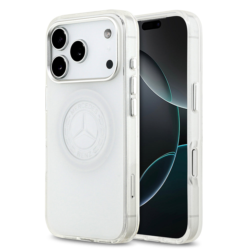 iPhone 17 Pro Kılıf Mercedes Benz Orjinal Lisanslı M-safe Şarj Özellikli Buzlu PC Nostaljik Yıldız Dizayn Kapak