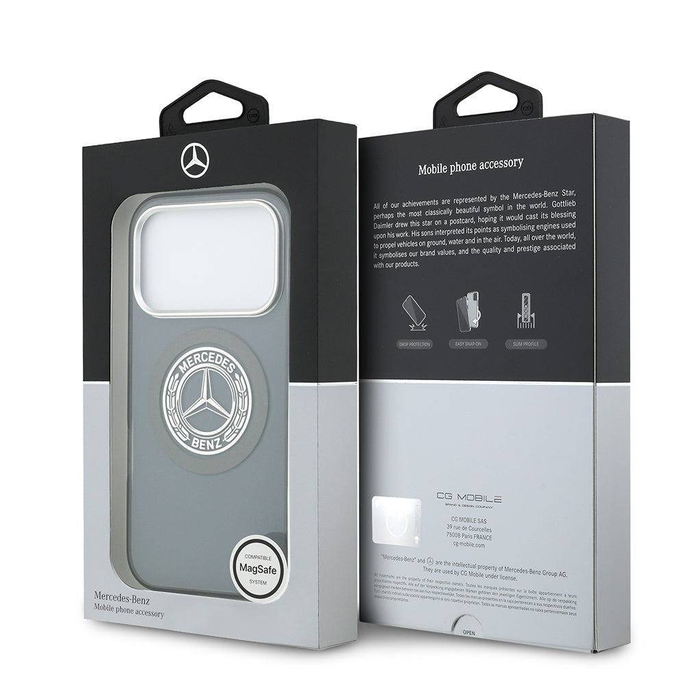 iPhone 17 Pro Kılıf Mercedes Benz Orjinal Lisanslı M-safe Şarj Özellikli Çift Katmanlı PC Nostaljik Yıldız Dizayn Kapak
