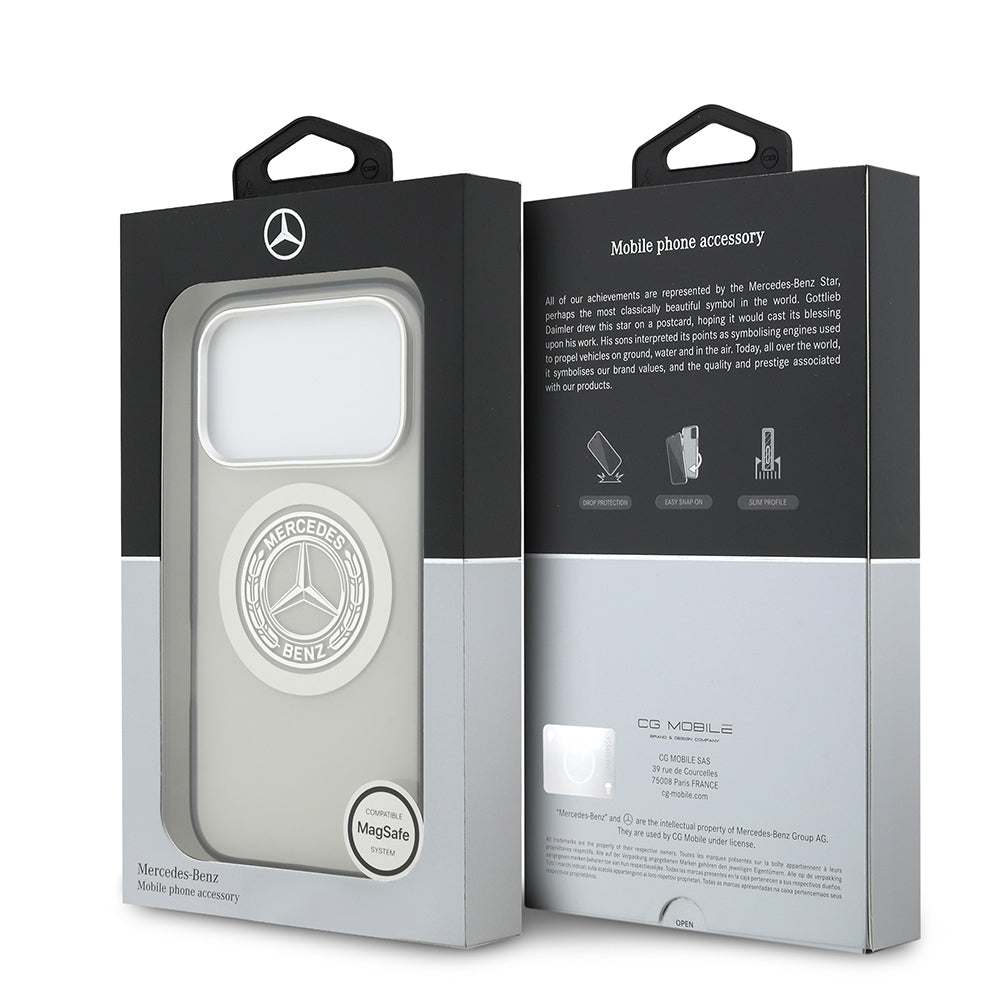 iPhone 17 Pro Kılıf Mercedes Benz Orjinal Lisanslı M-safe Şarj Özellikli Çift Katmanlı PC Nostaljik Yıldız Dizayn Kapak