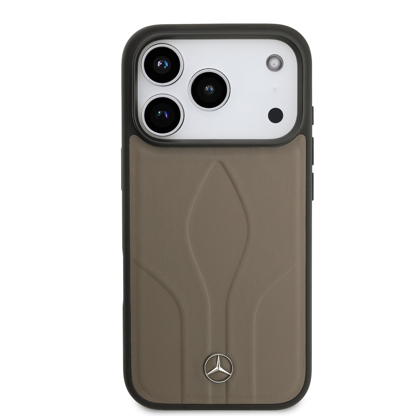 iPhone 17 Pro Kılıf Mercedes Benz Orjinal Lisanslı M-safe Şarj Özellikli Dokulu Desenli Deri Kapak