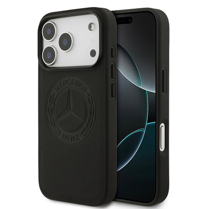 iPhone 17 Pro Kılıf Mercedes Benz Orjinal Lisanslı M-safe Şarj Özellikli Hakiki Deri Nostaljik Yıldız Dizayn Kapak