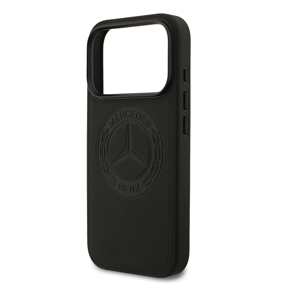 iPhone 17 Pro Kılıf Mercedes Benz Orjinal Lisanslı M-safe Şarj Özellikli Hakiki Deri Nostaljik Yıldız Dizayn Kapak