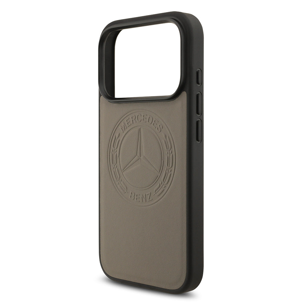 iPhone 17 Pro Kılıf Mercedes Benz Orjinal Lisanslı M-safe Şarj Özellikli Hakiki Deri Nostaljik Yıldız Dizayn Kapak