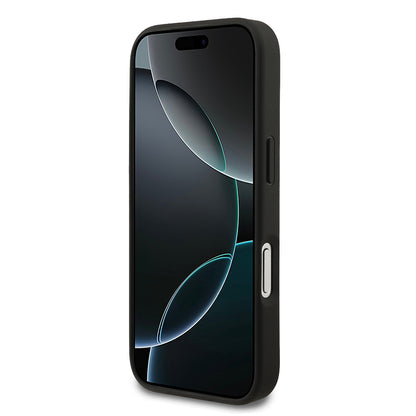 iPhone 17 Pro Kılıf Mercedes Benz Orjinal Lisanslı M-safe Şarj Özellikli Şeritli Yıldız Desenli Metal Logolu Deri Kapak
