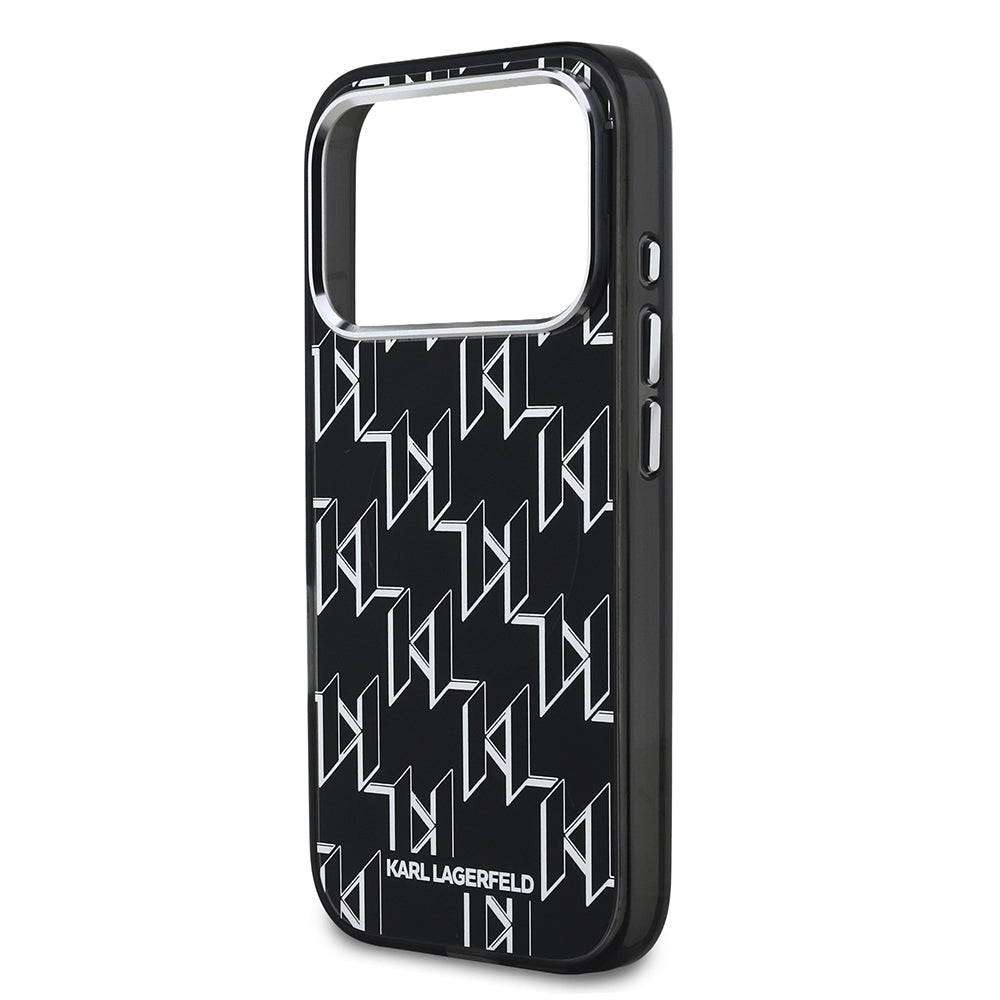 iPhone 17 Pro Kılıf Orjinal Lisanslı M-safe Şarj Özellikli Karl Lagerfeld IML Baskılı Monogram Dizayn Kapak