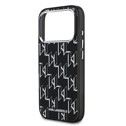 iPhone 17 Pro Kılıf Orjinal Lisanslı M-safe Şarj Özellikli Karl Lagerfeld IML Baskılı Monogram Dizayn Kapak