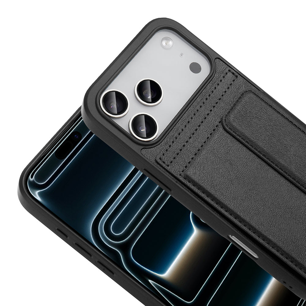 Apple iPhone 17 Pro Kılıf PU Deri Kartlıklı Zore Sevilla Kapak