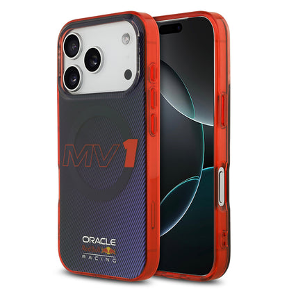 iPhone 17 Pro Kılıf Redbull Orjinal Lisanslı M-safe Şarj Özellikli Çift Katmanlı Çizgi Desenli Sert PC MV Kapak