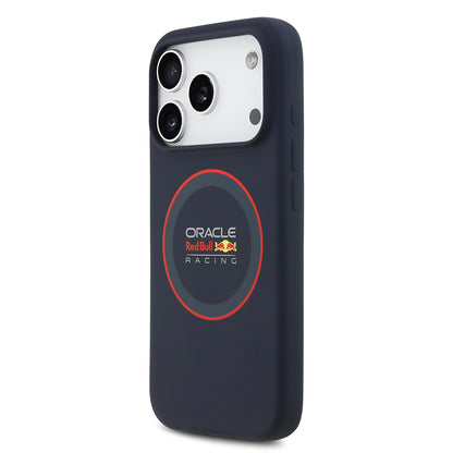 iPhone 17 Pro Kılıf Redbull Orjinal Lisanslı M-safe Şarj Özellikli Kırmızı Halka ve Logo Silikon Kapak