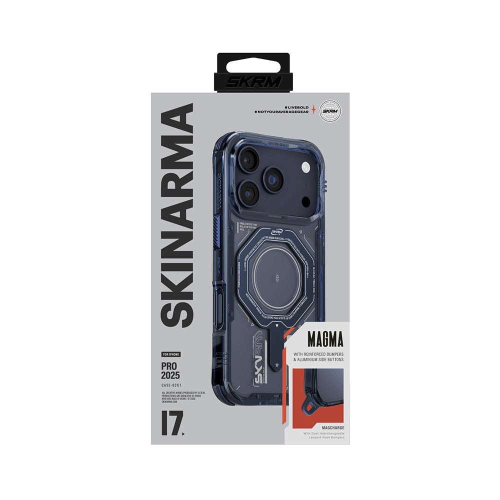iPhone 17 Pro Kılıf SkinArma M-safe Şarj Özellikli Airbag Tasarımlı Magma Kapak