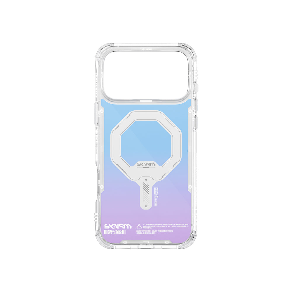 iPhone 17 Pro Kılıf Skinarma M-Safe Şarj Özellikli IML Baskılı Holografik MYST Kapak