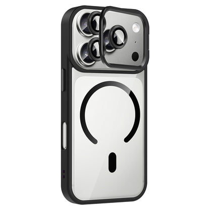 Apple iPhone 17 Pro Kılıf Standlı ve Kamera Lens Hediyeli M-Safe Şarj Özellikli Zore Etro Kapak