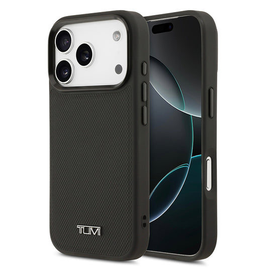 iPhone 17 Pro Kılıf TUMI M-safe Şarj Özellikli Deri Noktalı Dizayn Kapak