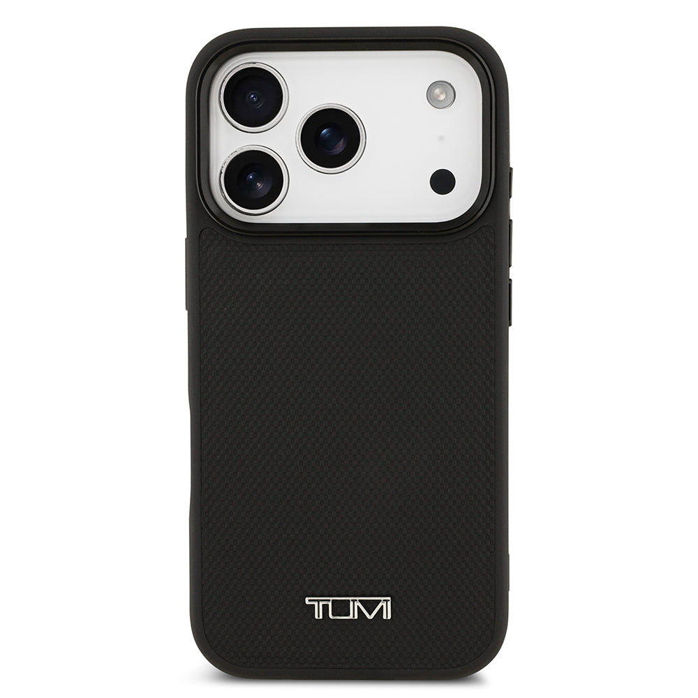 iPhone 17 Pro Kılıf TUMI M-safe Şarj Özellikli Deri Noktalı Dizayn Kapak