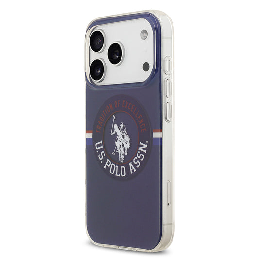 iPhone 17 Pro Kılıf U.S. Polo Assn. Orjinal Lisanslı M-safe Şarj Özellikli IML Stripe Logolu Kapak