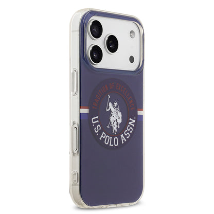iPhone 17 Pro Kılıf U.S. Polo Assn. Orjinal Lisanslı M-safe Şarj Özellikli IML Stripe Logolu Kapak
