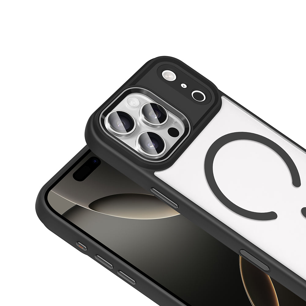 Apple iPhone 17 Pro Kılıf Wireless Şarj Özellikli Zore Krom M-safe Silikon Kapak