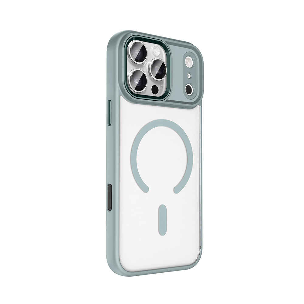 Apple iPhone 17 Pro Kılıf Wireless Şarj Özellikli Zore Krom M-safe Silikon Kapak