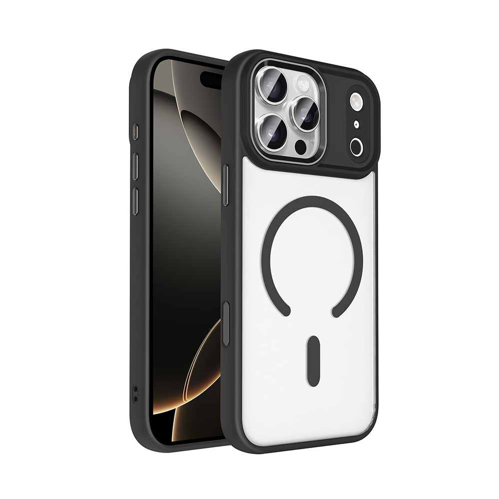 Apple iPhone 17 Pro Kılıf Wireless Şarj Özellikli Zore Krom M-safe Silikon Kapak