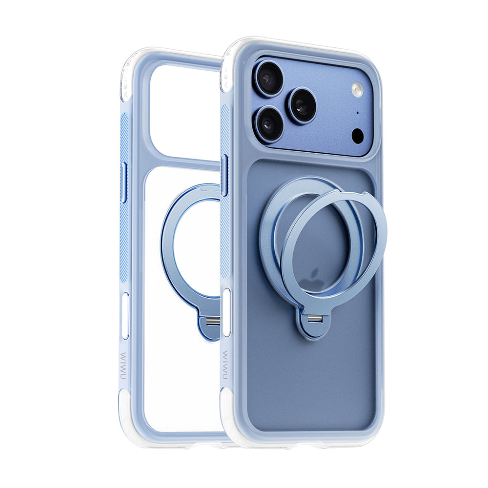 Apple iPhone 17 Pro Kılıf Wiwu AS-203 AeroShield Ultra Serisi M-safe Şarj Özellikli Airbag Tasarımlı Standlı Kapak